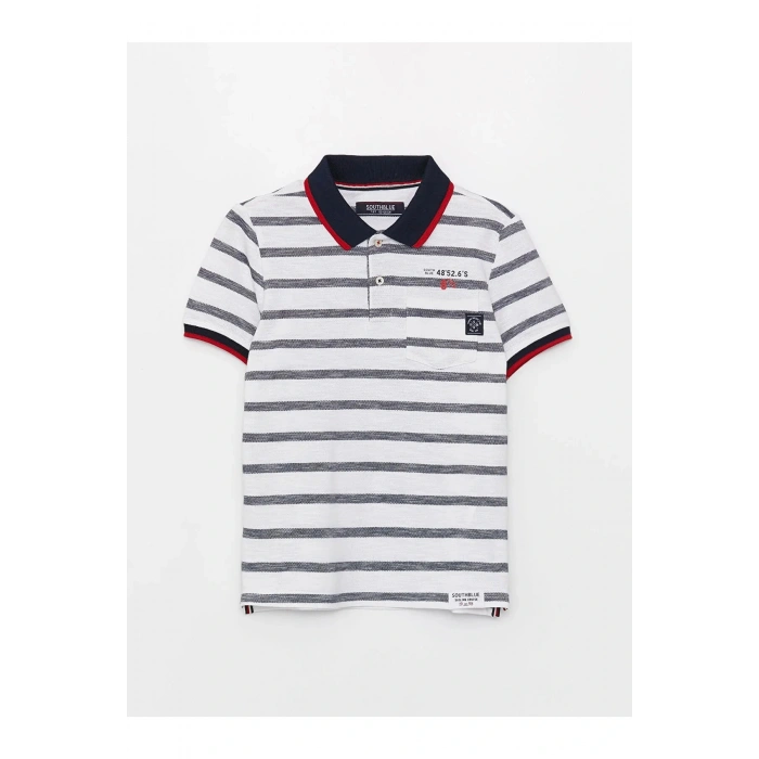 Southblue Polo Yaka Çizgili Kısa Kollu Erkek Çocuk Tişört