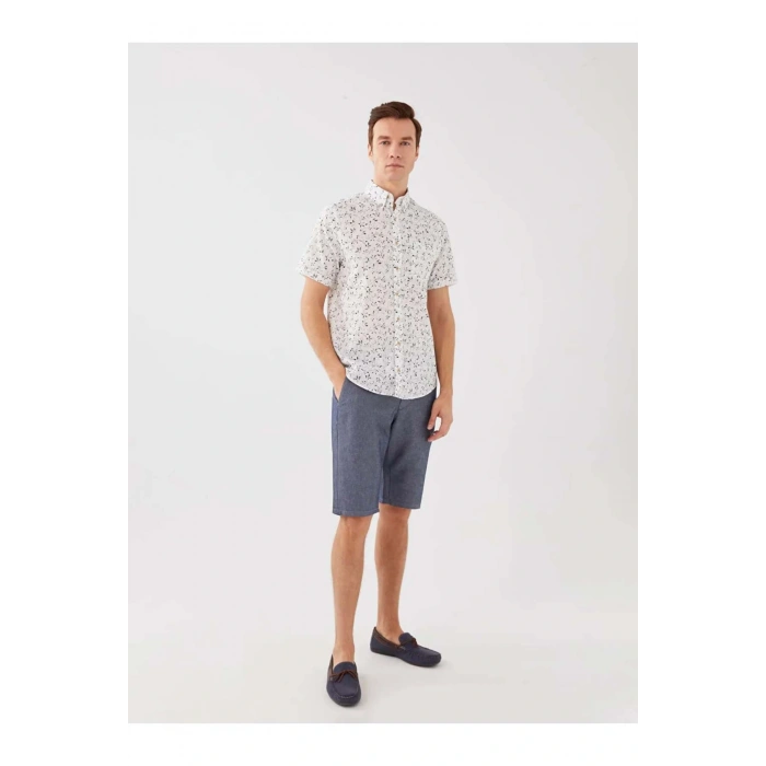 SOUTHBLUE Standart Kalıp Armürlü Erkek Bermuda Şort