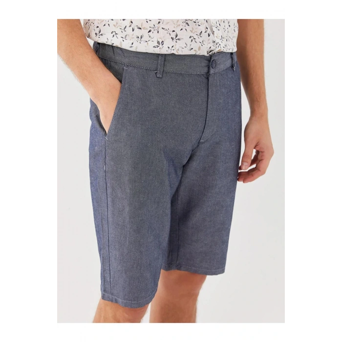 SOUTHBLUE Standart Kalıp Armürlü Erkek Bermuda Şort