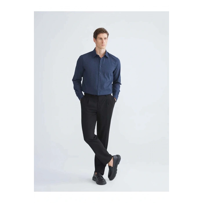 SOUTHBLUELacivert Regular Fit Uzun Kollu Erkek Oduncu Gömlek