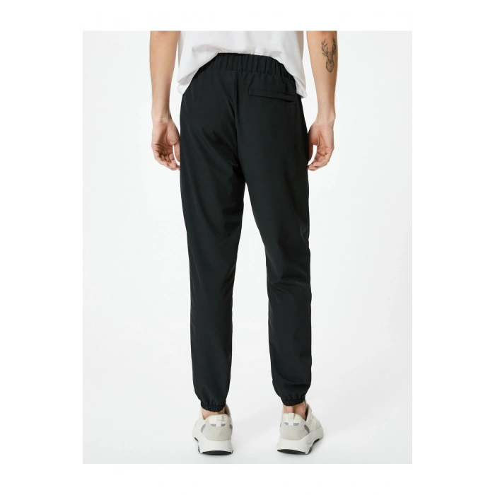 Spor Eşofman Altı Jogger Beli Lastikli Fermuar Cepli