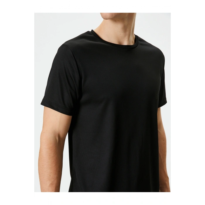 Spor Tişört Bisiklet Yaka Arkası Baskılı Sloganlı