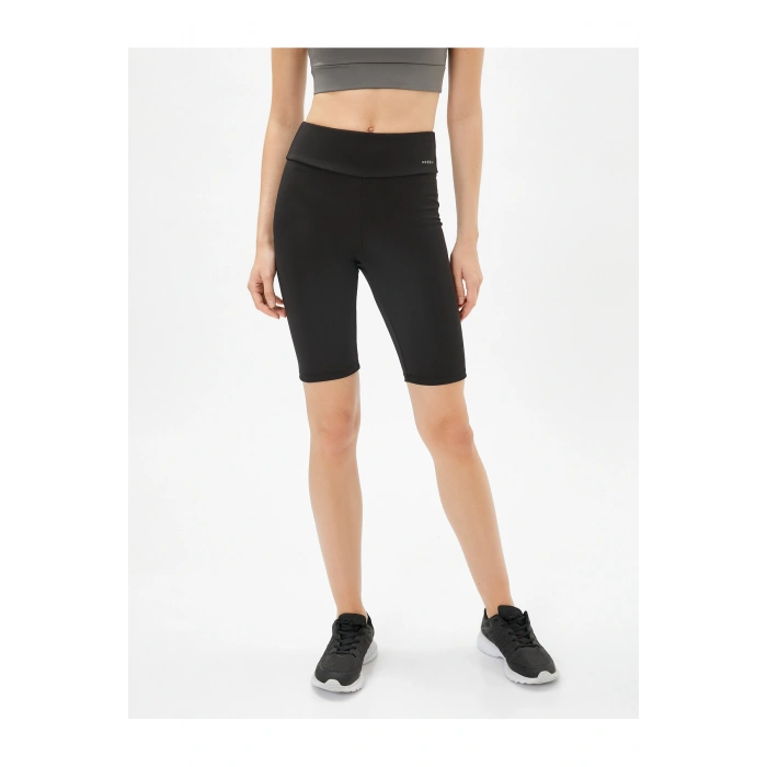 Sporcu Kısa Tayt Kalın Belli Baskılı