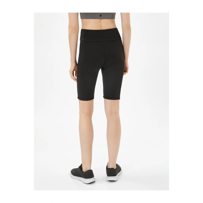 Sporcu Kısa Tayt Kalın Belli Baskılı