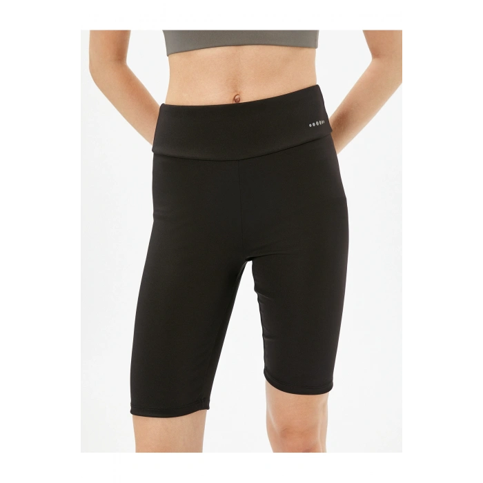 Sporcu Kısa Tayt Kalın Belli Baskılı