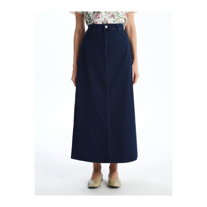 Standart Fit Kadın Jean Etek