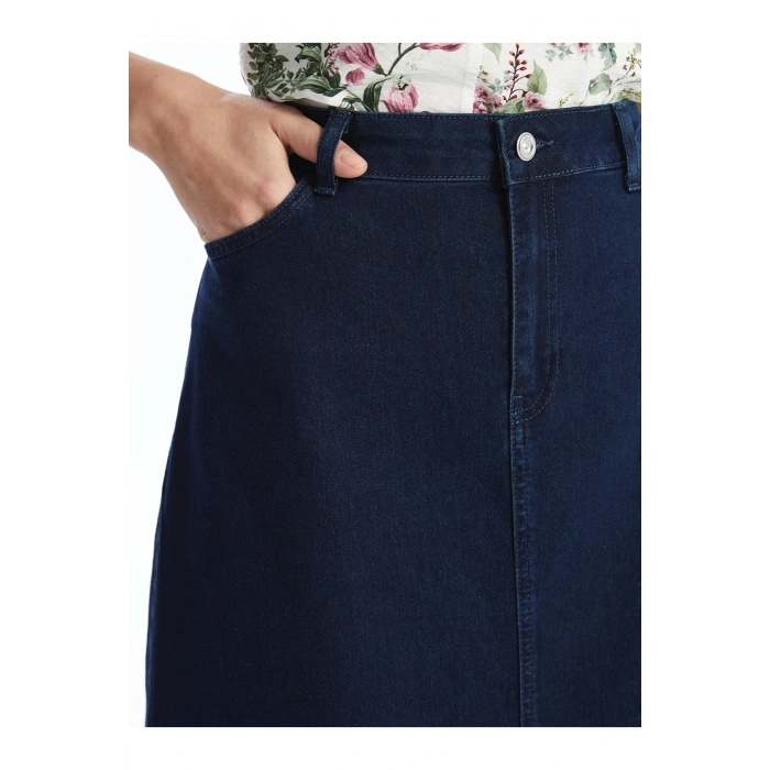 Standart Fit Kadın Jean Etek