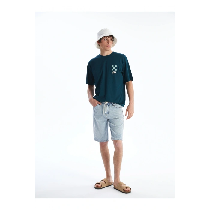 Standart Kalıp Erkek Jean Şort