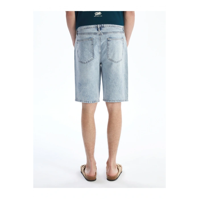 Standart Kalıp Erkek Jean Şort