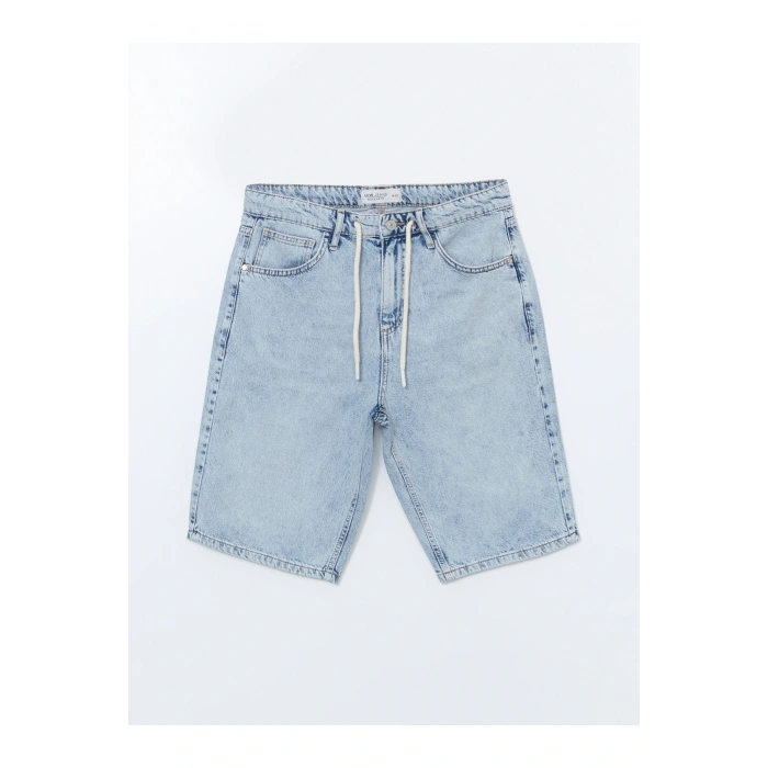 Standart Kalıp Erkek Jean Şort