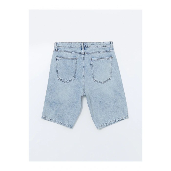 Standart Kalıp Erkek Jean Şort