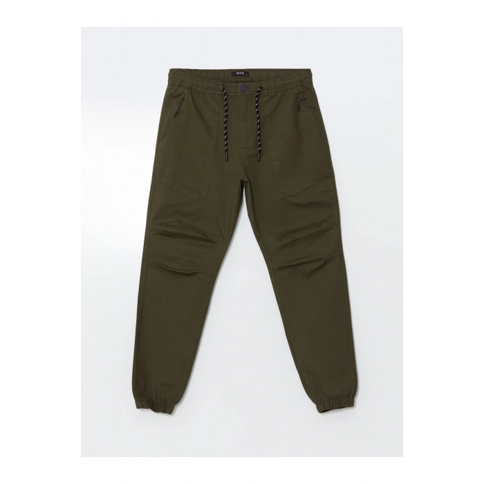 Standart Kalıp Gabardin Erkek Jogger Pantolon