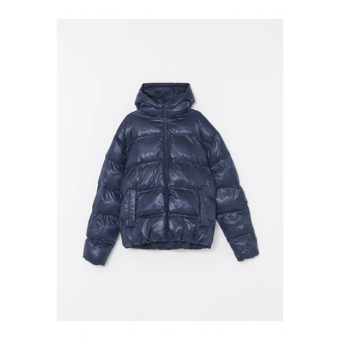 Standart Kalıp Kapüşonlu Erkek Şişme Mont