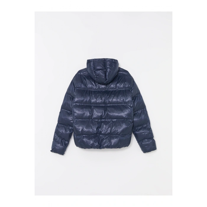 Standart Kalıp Kapüşonlu Erkek Şişme Mont