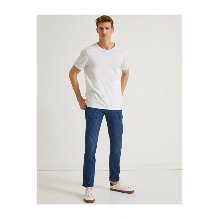 Straight Fit Kot Pantolon - Mark Jean - Indigo