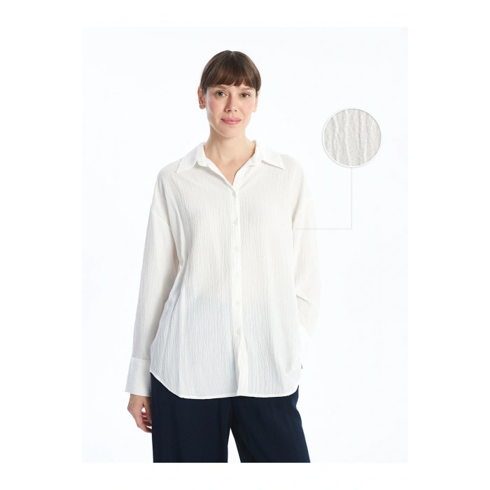 Uzun Kollu Kadın Gömlek Tunik