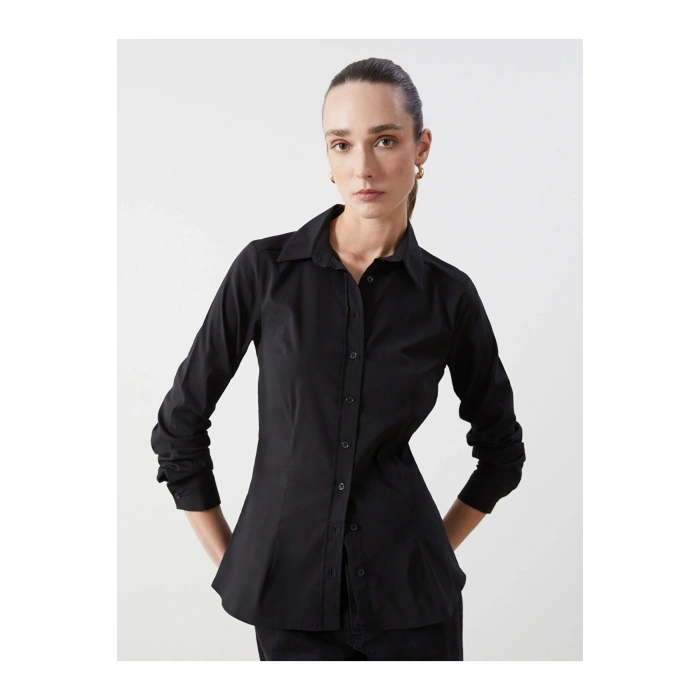 Uzun Kollu Poplin Kadin Gomlek - S5FM49Z8