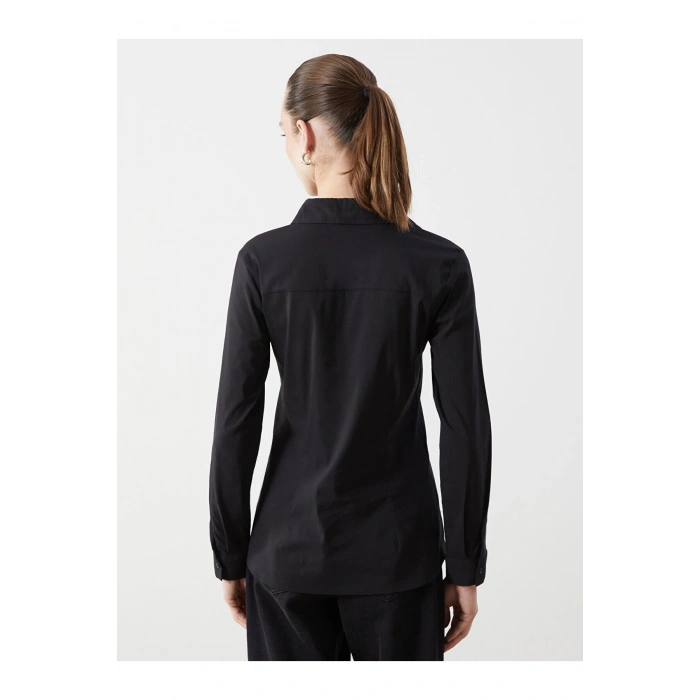 Uzun Kollu Poplin Kadin Gomlek - S5FM49Z8