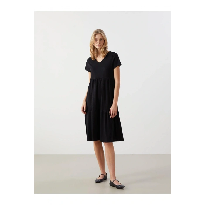 V Yaka Kadın Elbise (S5)