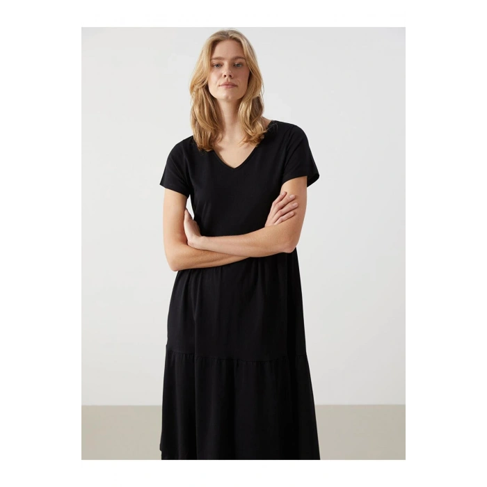 V Yaka Kadın Elbise (S5)