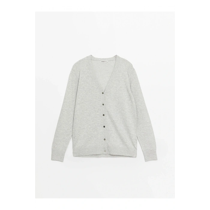 V Yaka Kadın Triko Hırka