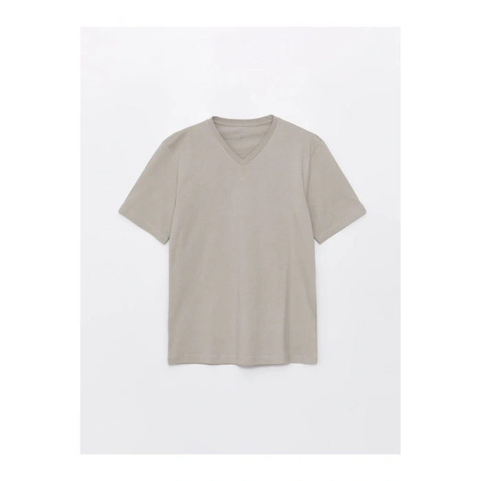 V Yaka Kısa Kollu Erkek Tişört