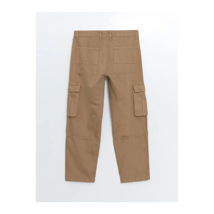 XSIDE Açık Haki Standart Kalıp Gabardin Erkek Kargo Pantolon