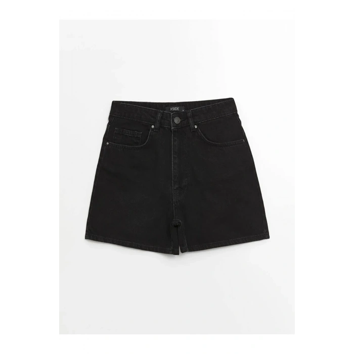 XSIDE Antrasit Standart Fit Kadın Jean Şort
