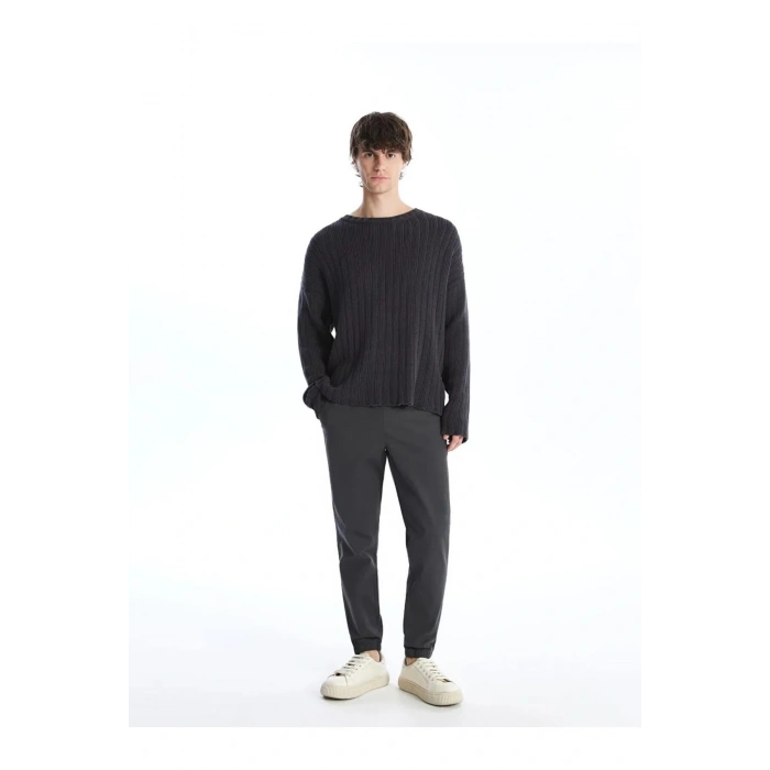 XSIDE Antrasit Standart Kalıp Gabardin Erkek Jogger Pantolon