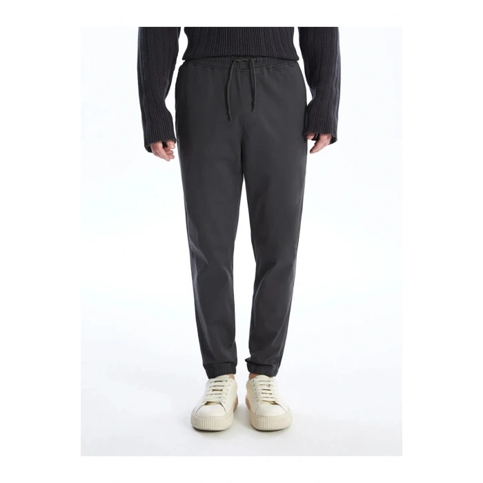 XSIDE Antrasit Standart Kalıp Gabardin Erkek Jogger Pantolon