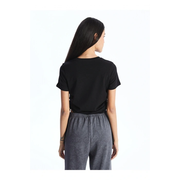 XSIDE Bisiklet Yaka Düz Kısa Kollu Kadın Tişört