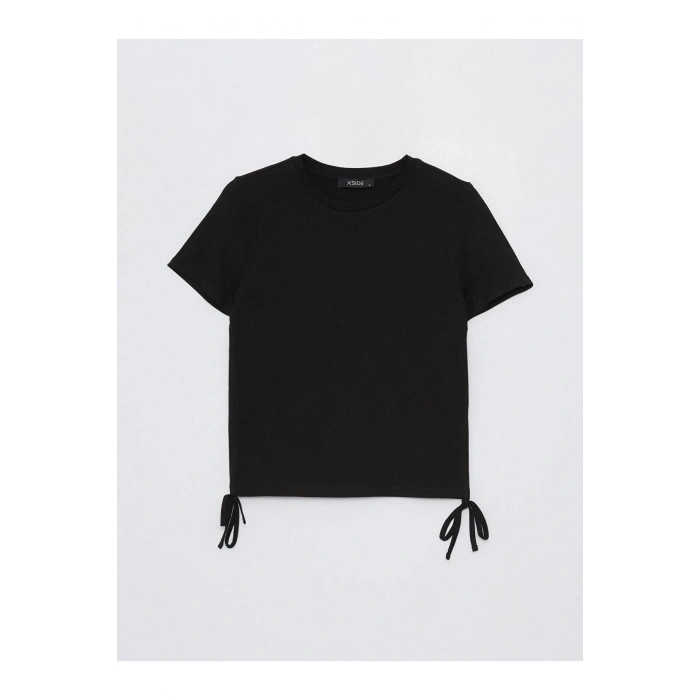 XSIDE Bisiklet Yaka Düz Kısa Kollu Kadın Tişört
