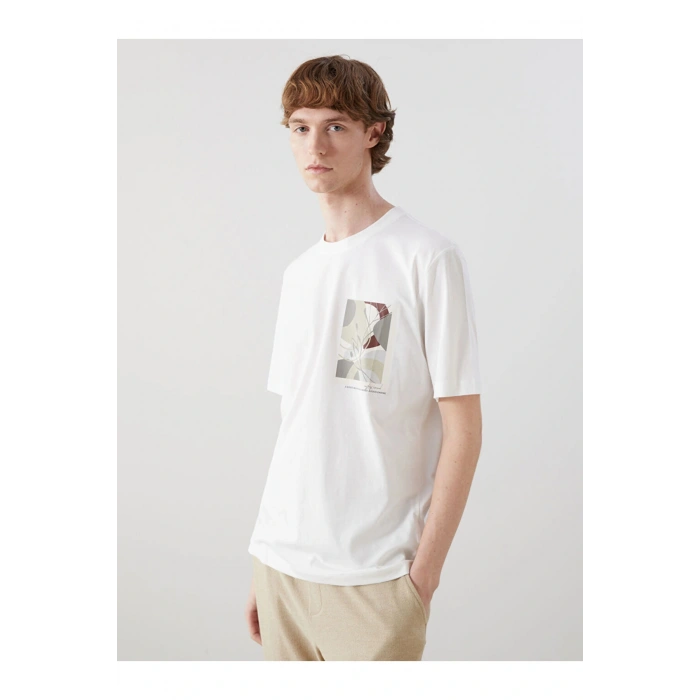 XSIDE Bisiklet Yaka Kısa Kollu Baskılı Penye Erkek Tişört