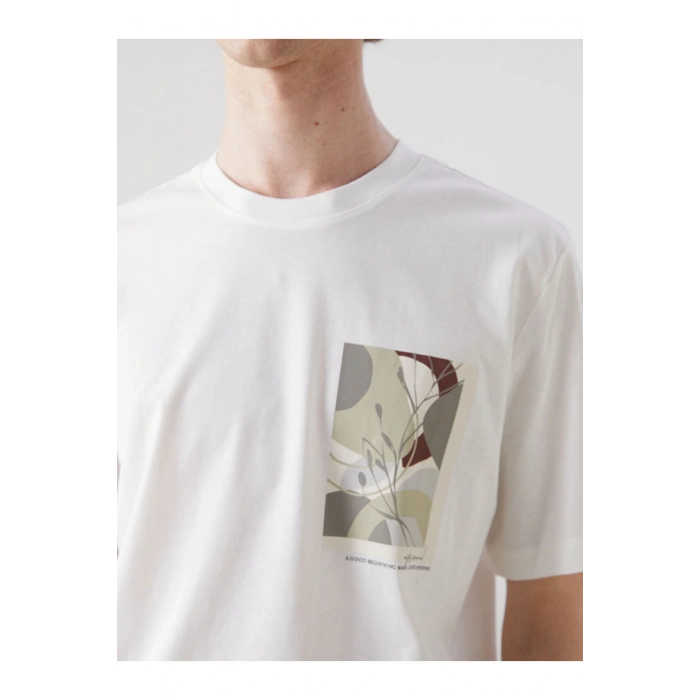 XSIDE Bisiklet Yaka Kısa Kollu Baskılı Penye Erkek Tişört