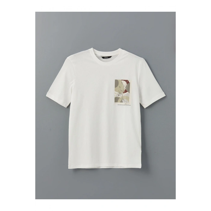 XSIDE Bisiklet Yaka Kısa Kollu Baskılı Penye Erkek Tişört