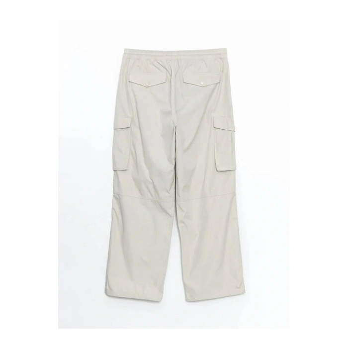 XSIDE Gri Rahat Kalıp Poplin Erkek Kargo Pantolon