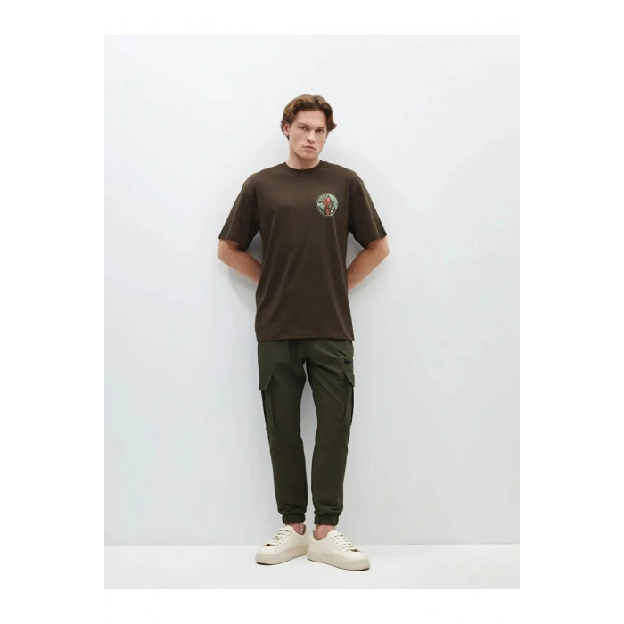 XSIDE Haki Slim Fit Erkek Kargo Pantolon