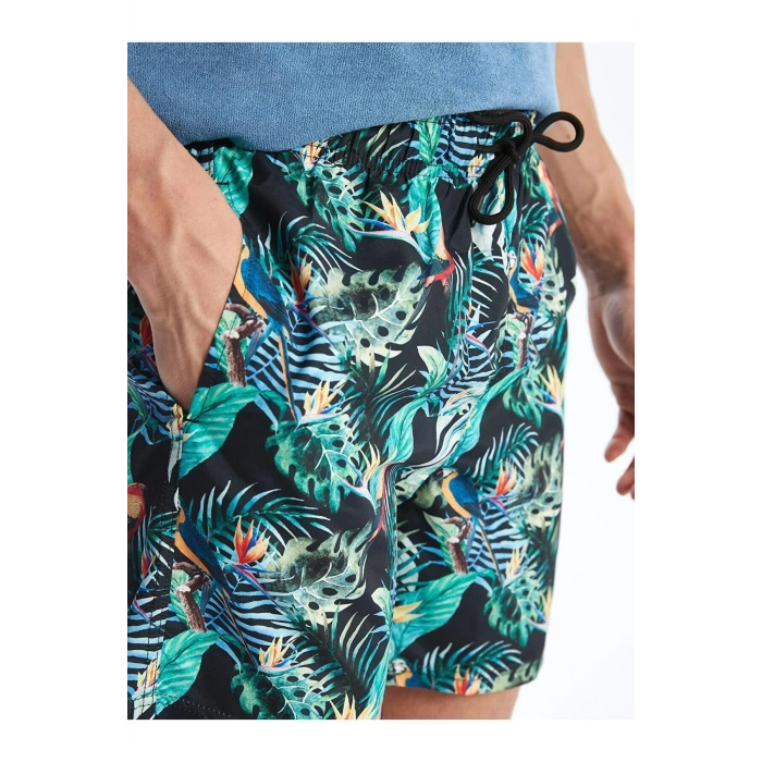 XSIDE Kısa Boy Desenli Erkek Deniz Şortu