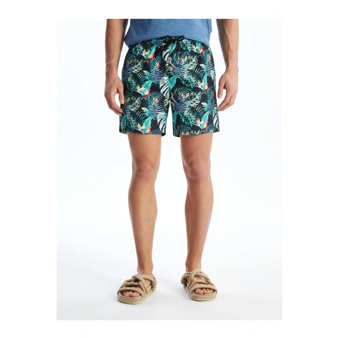 XSIDE Kısa Boy Desenli Erkek Deniz Şortu