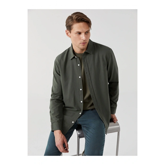 XSIDE Regular Fit Uzun Kollu Gabardin Erkek Gömlek
