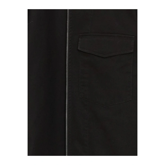 XSIDE Siyah Regular Fit Uzun Kollu Gabardin Erkek Gömlek Ceket