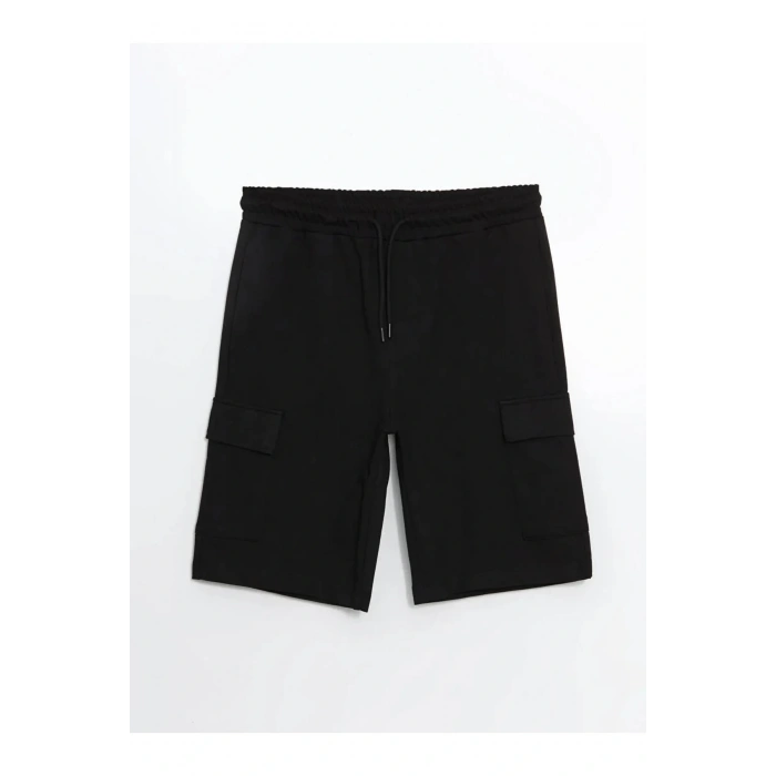 XSIDE Siyah Slim Fit Erkek Kargo Şort