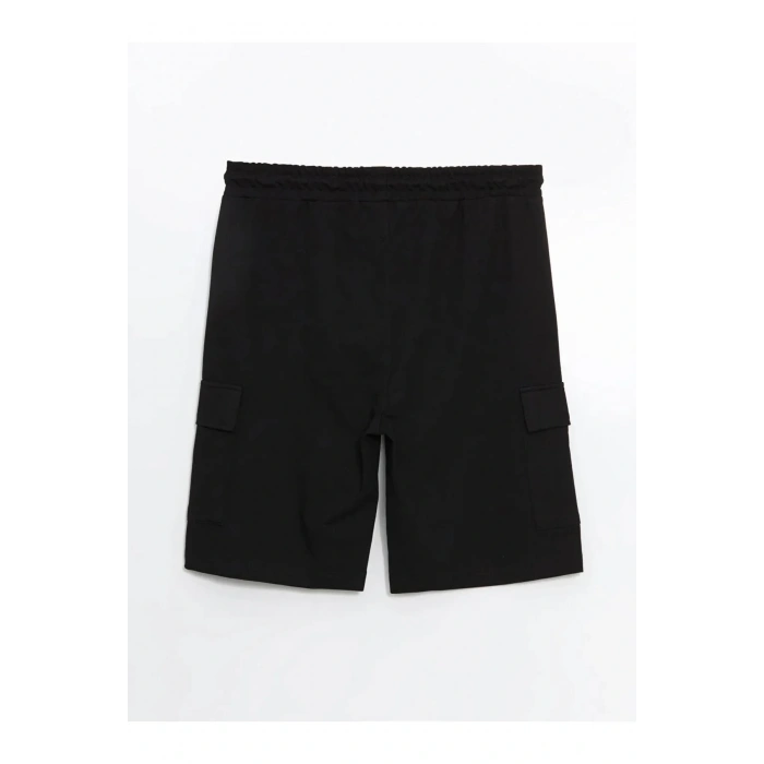 XSIDE Siyah Slim Fit Erkek Kargo Şort