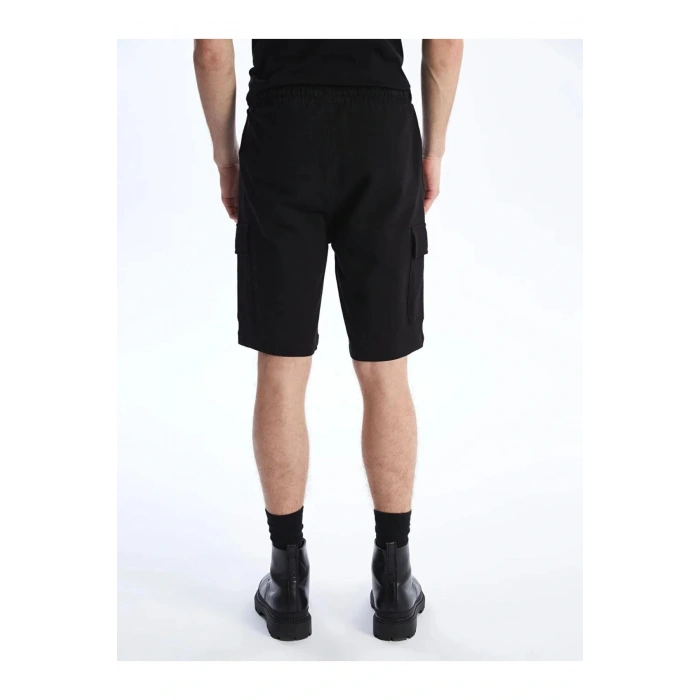 XSIDE Siyah Standart Kalıp Erkek Bermuda Şort