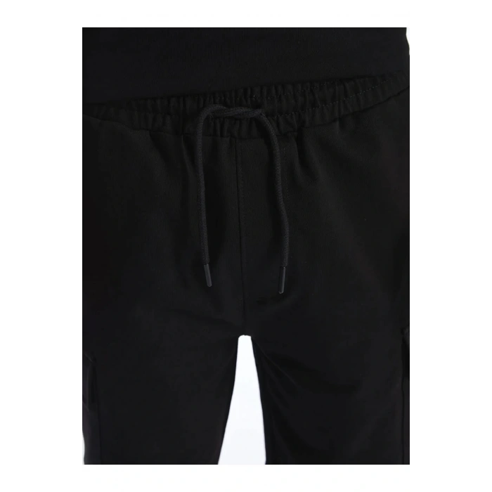 XSIDE Siyah Standart Kalıp Erkek Bermuda Şort