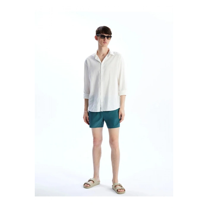 XSIDE Yeşil Kısa Boy Basic Erkek Deniz Şortu