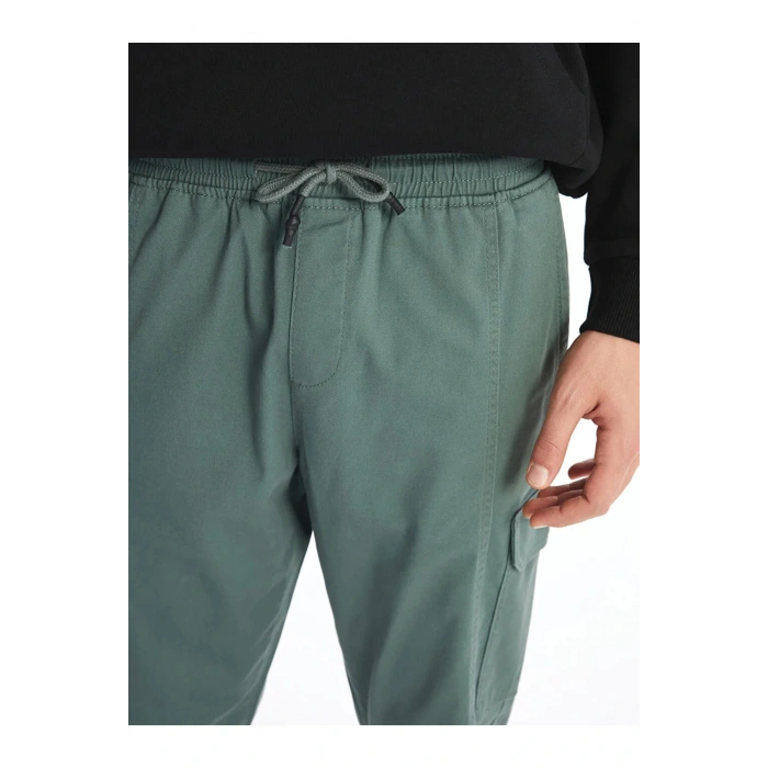 XSIDE Yeşil Standart Kalıp Gabardin Erkek Jogger Pantolon