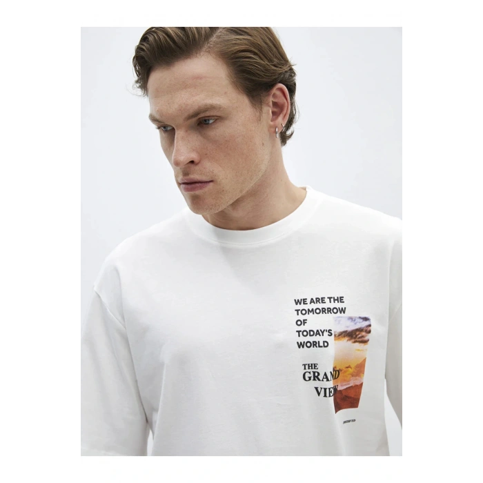 XSIDE Bisiklet Yaka Kısa Kollu Baskılı Penye Erkek Tişört