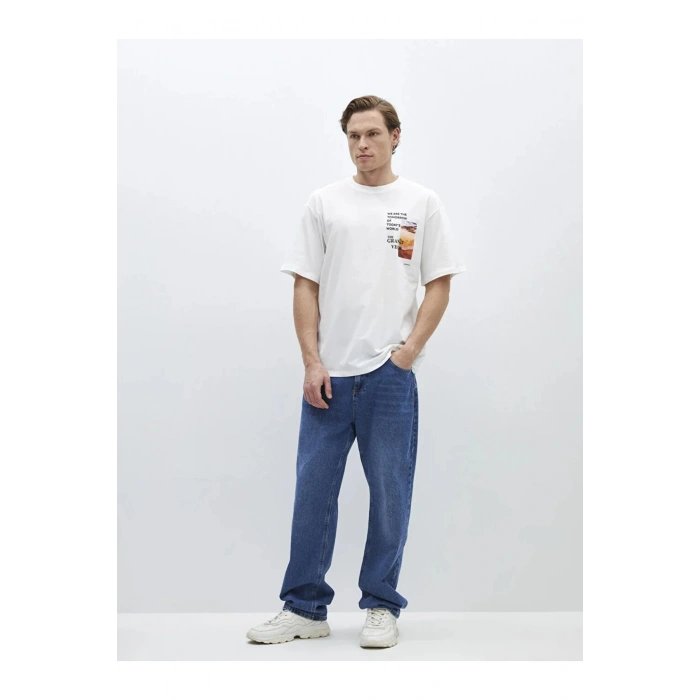 XSIDE Bisiklet Yaka Kısa Kollu Baskılı Penye Erkek Tişört