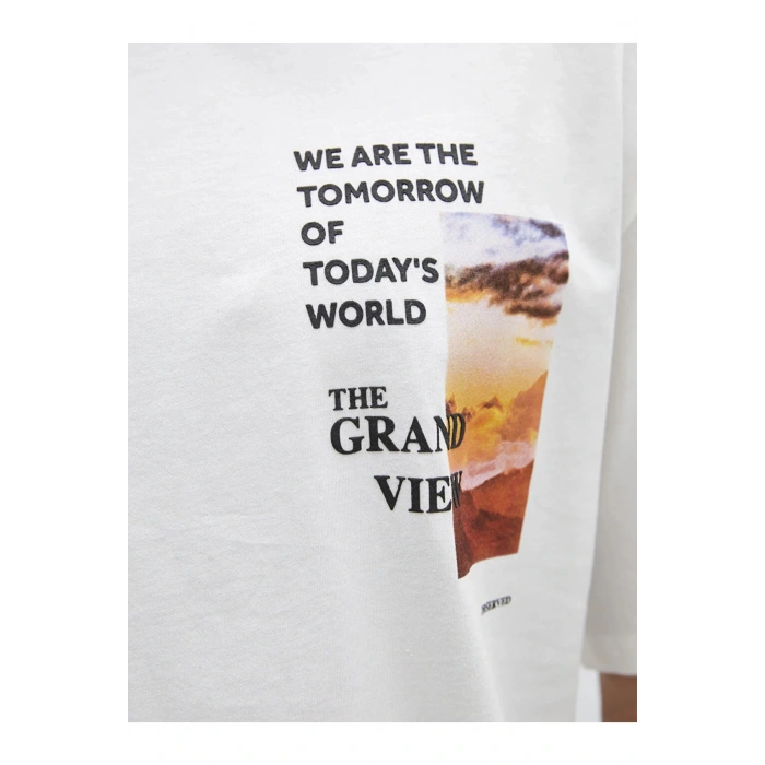 XSIDE Bisiklet Yaka Kısa Kollu Baskılı Penye Erkek Tişört